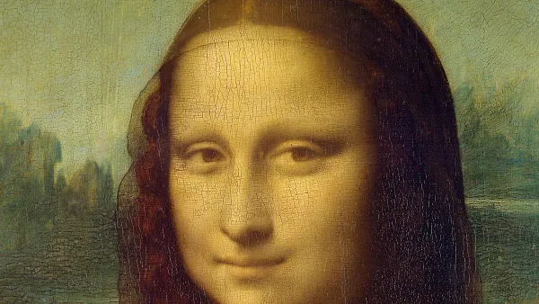The famously enigmatic smile of the Mona Lisa, perhaps the most famous painting ever created.